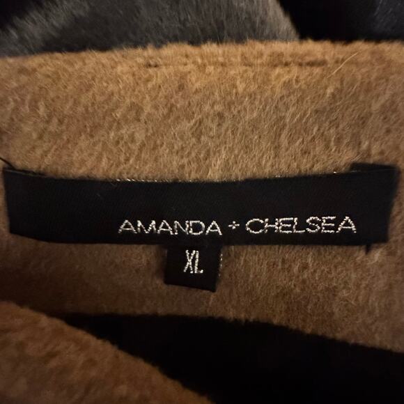 Amanda + Chelsea Colorblock Mini Skirt Tan Gray Charcoal Women Size XL NWT - Picture 8 of 8